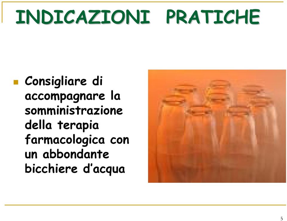 somministrazione della terapia