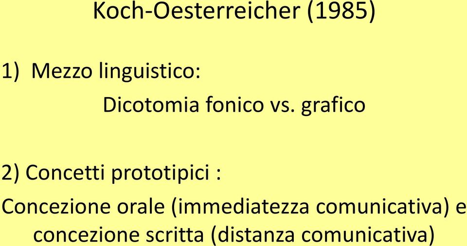 grafico 2) Concetti prototipici : Concezione