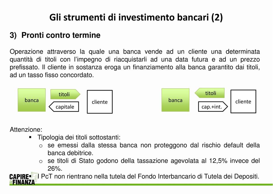 banca titoli capitale cliente banca titoli cap.+int.