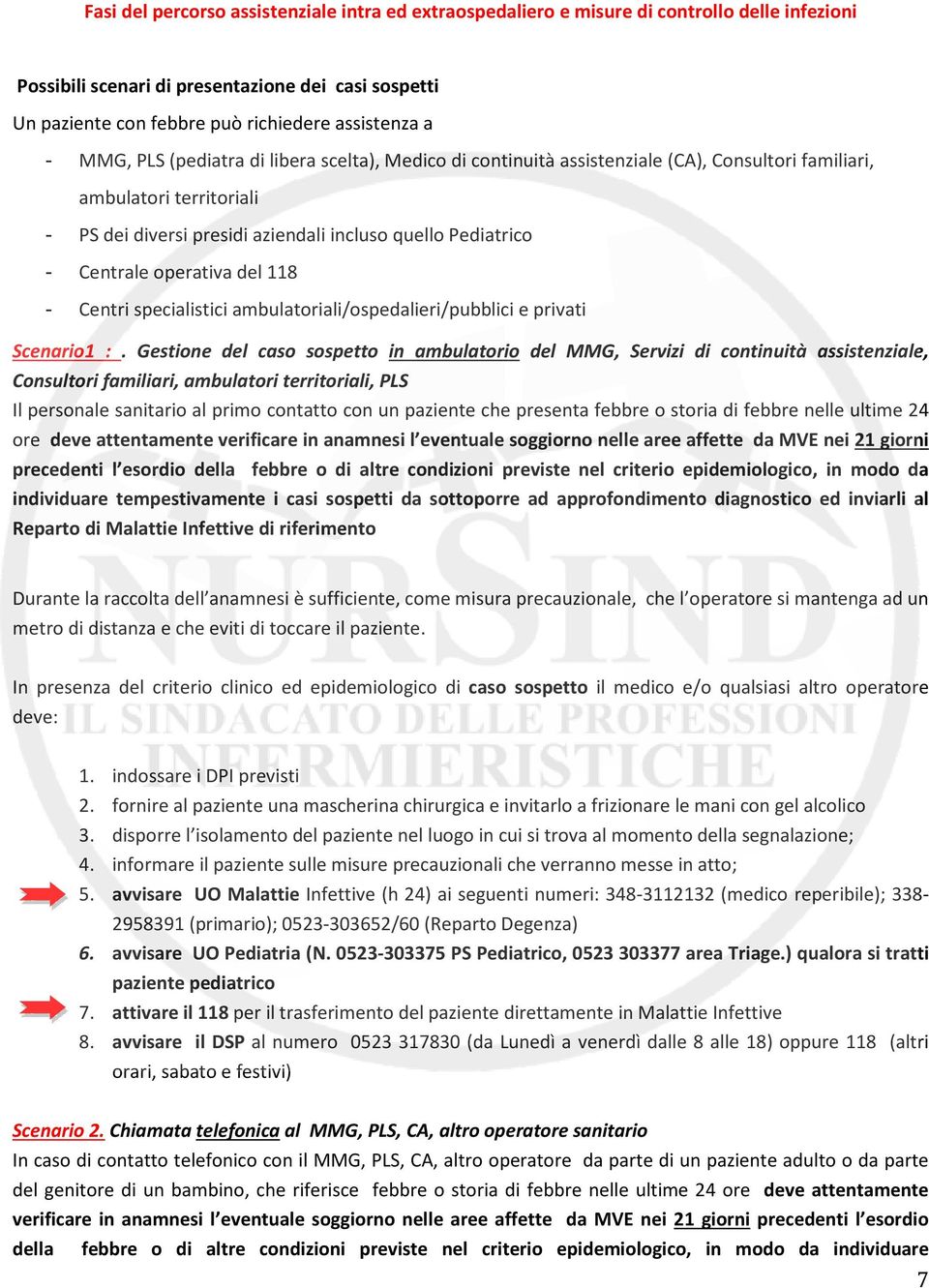 operativa del 118 - Centri specialistici ambulatoriali/ospedalieri/pubblici e privati Scenario1 :.