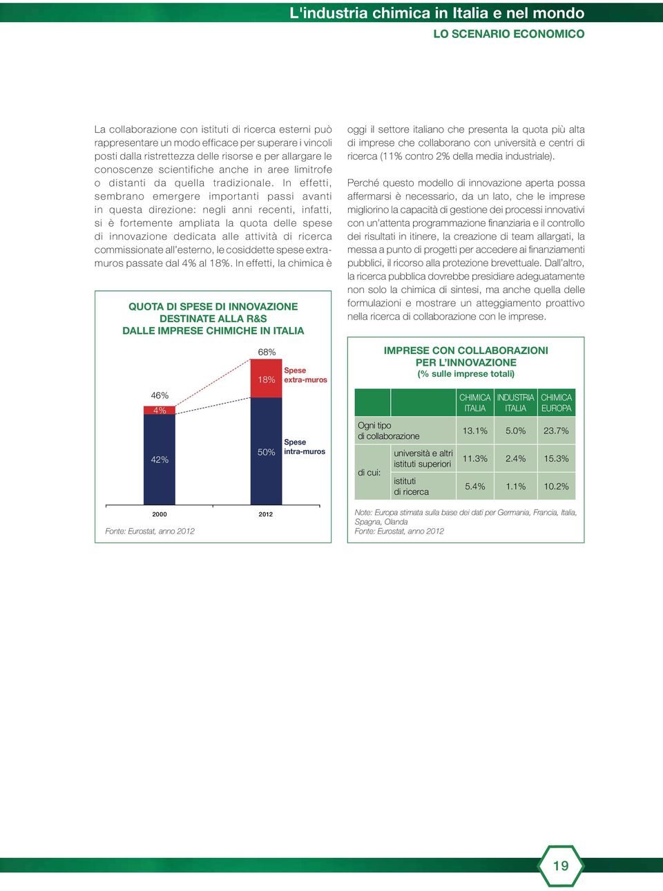 In effetti, sembrano emergere importanti passi avanti in questa direzione: negli anni recenti, infatti, si è fortemente ampliata la quota delle spese di innovazione dedicata alle attività di ricerca