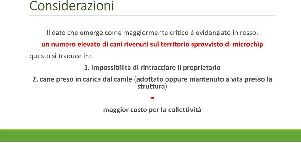 traduce in: 1. impossibilità di rintracciare il proprietario 2.