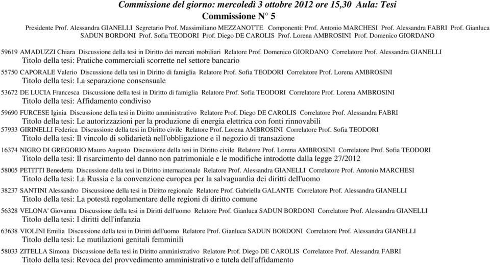 Domenico GIORDANO 59619 AMADUZZI Chiara Discussione della tesi in Diritto dei mercati mobiliari Relatore Prof. Domenico GIORDANO Correlatore Prof.