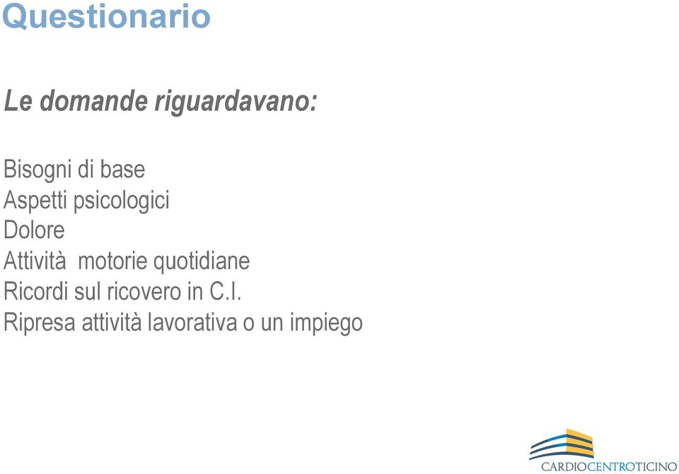 Attività motorie quotidiane Ricordi sul