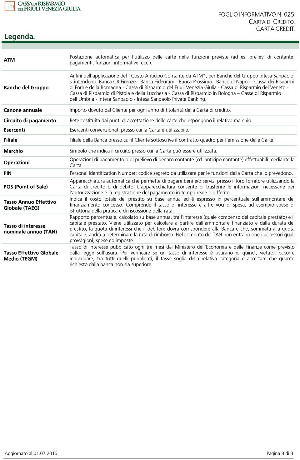 Tasso Effettivo Globale Medio (TEGM) 