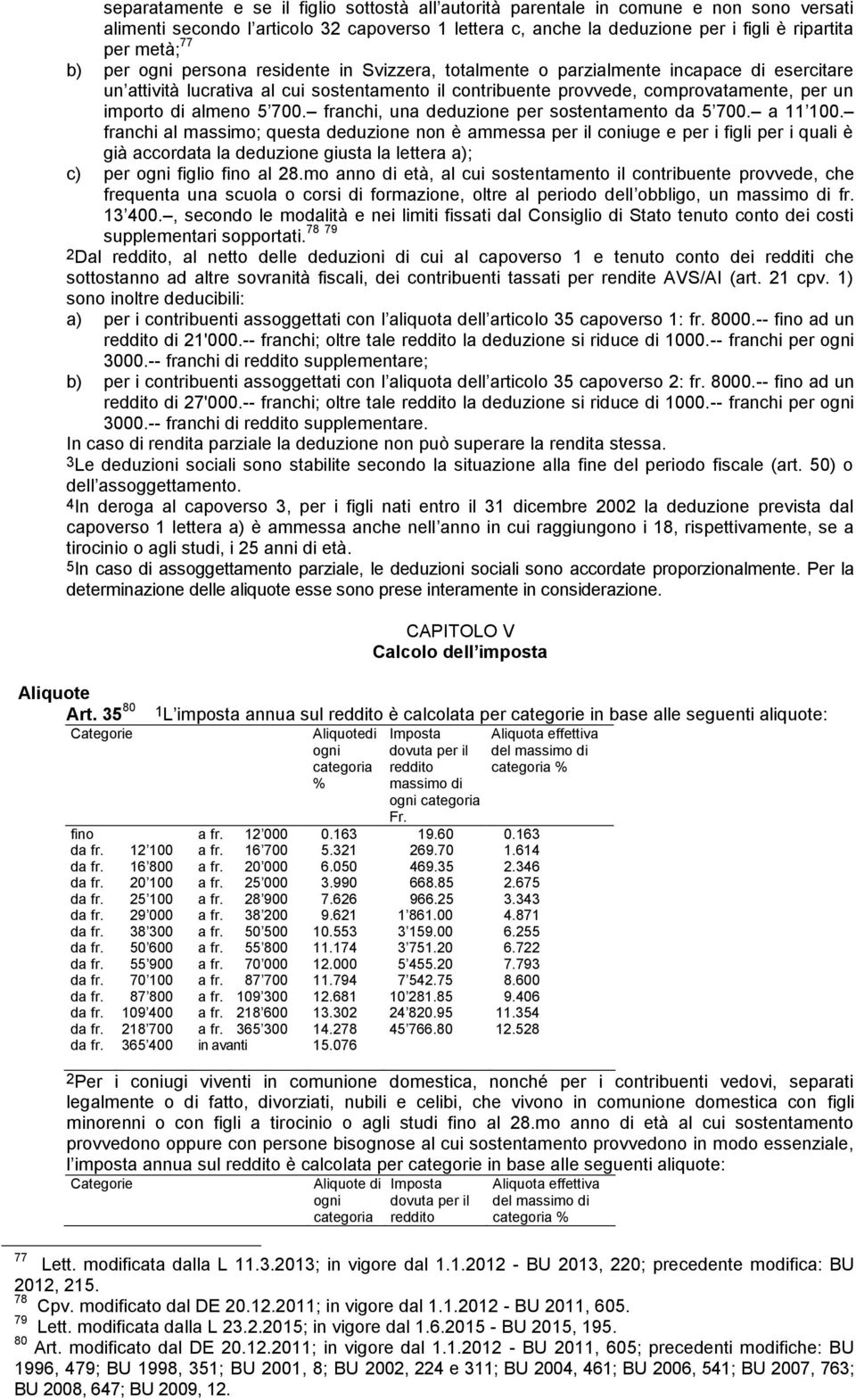 almeno 5 700. franchi, una deduzione per sostentamento da 5 700. a 11 100.