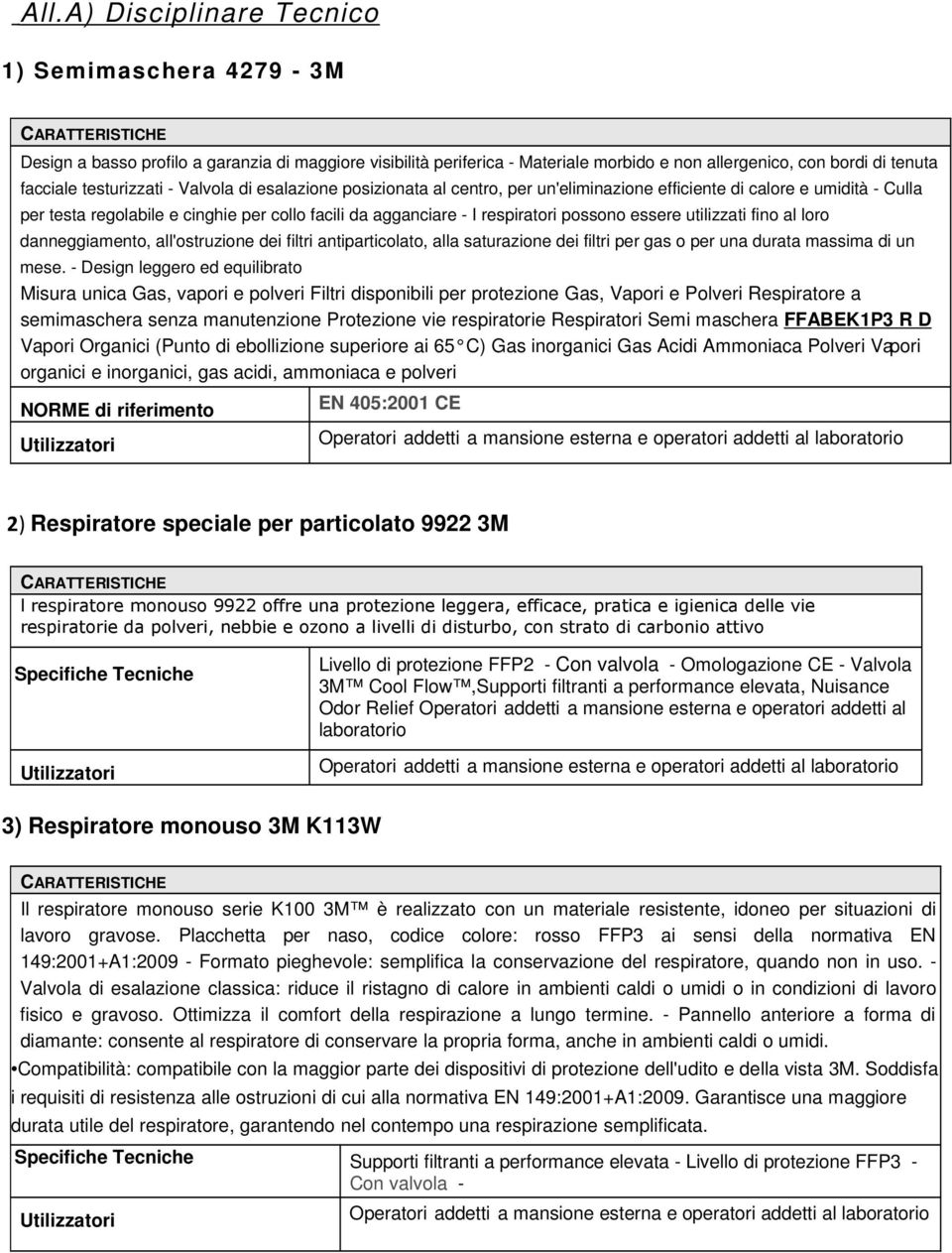 respiratori possono essere utilizzati fino al loro danneggiamento, all'ostruzione dei filtri antiparticolato, alla saturazione dei filtri per gas o per una durata massima di un mese.