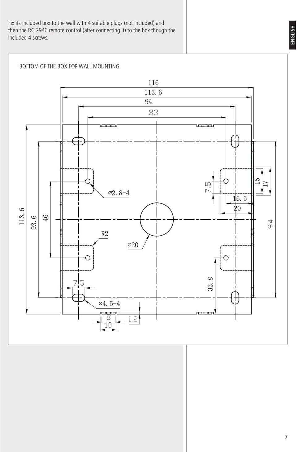 control (after connecting it) to the box though the