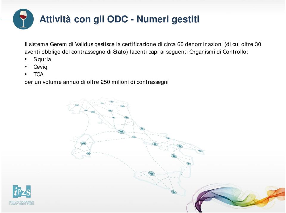 del contrassegno di Stato) facenti capi ai seguenti Organismi di Controllo: