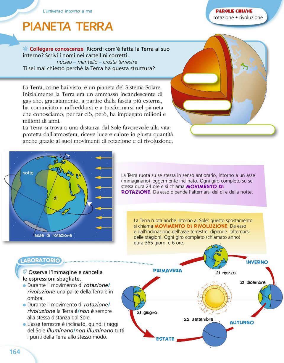 Inizialmente la Terra era un ammasso incandescente di gas che, gradatamente, a partire dalla fascia più esterna, ha cominciato a raffreddarsi e a trasformarsi nel pianeta che conosciamo; per far ciò,