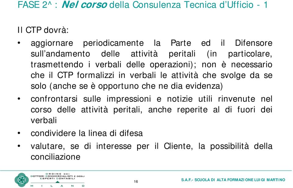 svolge da se solo (anche se è opportuno che ne dia evidenza) confrontarsi sulle impressioni e notizie utili rinvenute nel corso delle attività