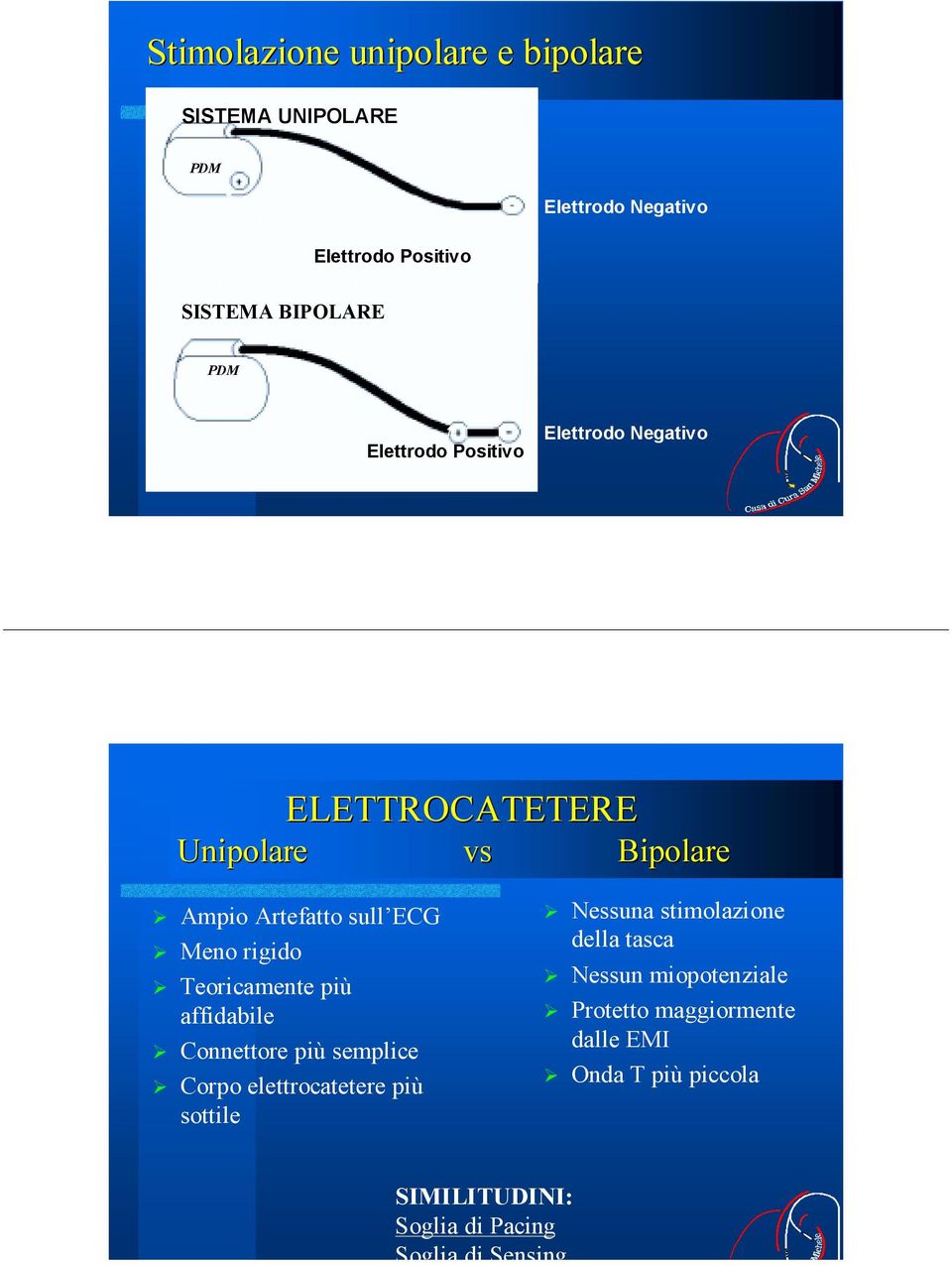 Teoricamente più affidabile! Connettore più semplice! Corpo elettrocatetere più sottile!