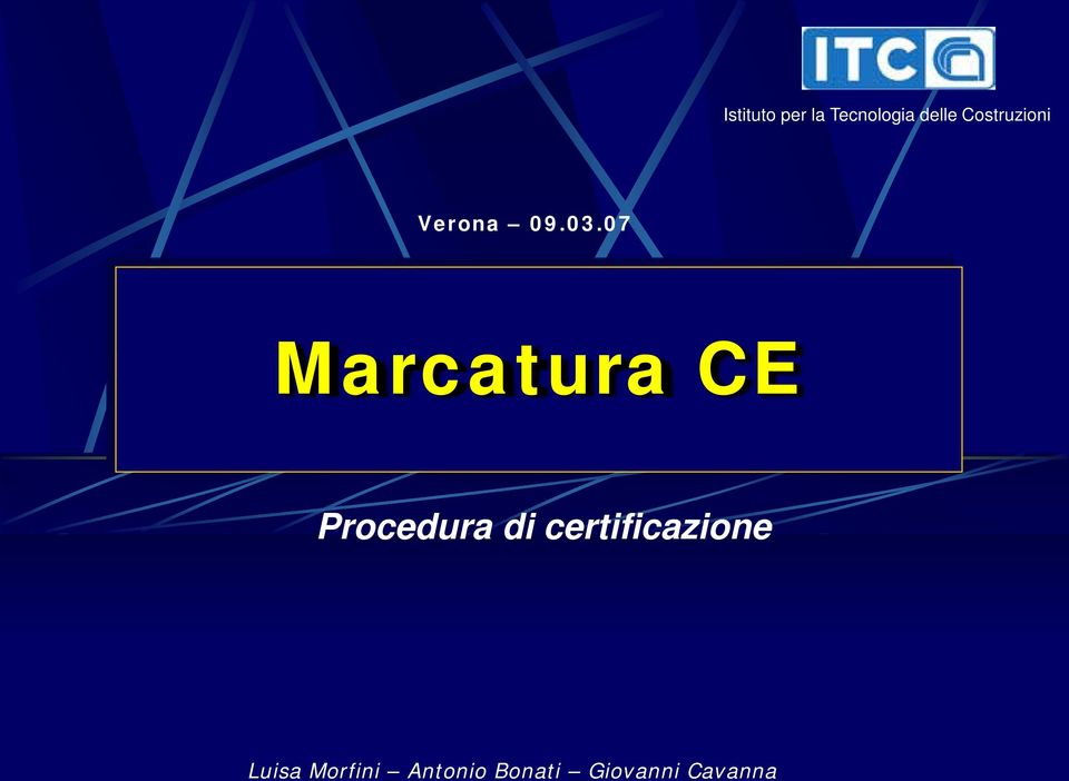 07 Marcatura CE Procedura di