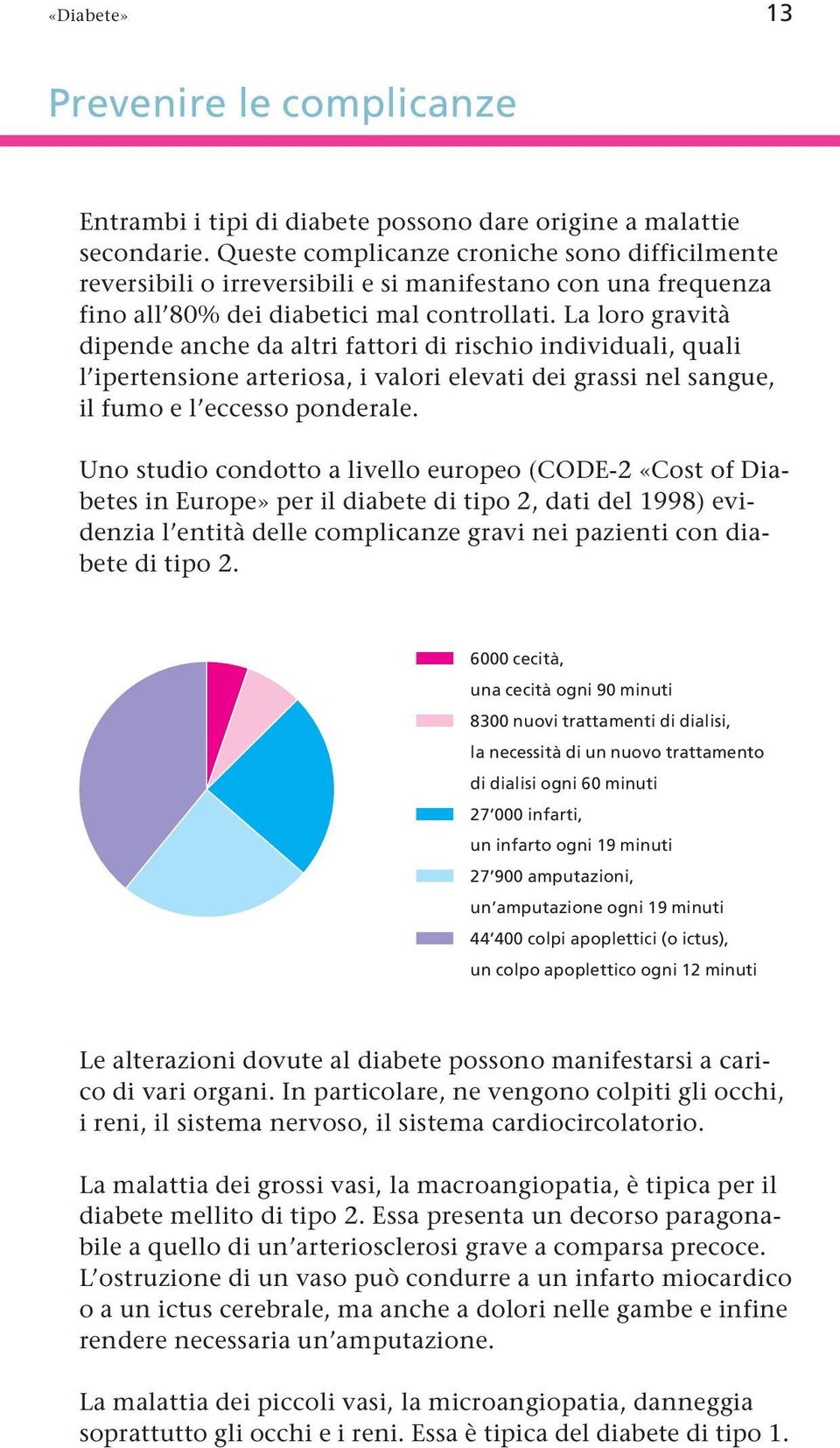 La loro gravità dipende anche da altri fattori di rischio individuali, quali l ipertensione arteriosa, i valori elevati dei grassi nel sangue, il fumo e l eccesso ponderale.