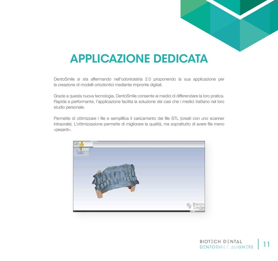 Grazie a questa nuova tecnologia, DentoSmile consente ai medici di differenziare la loro pratica.