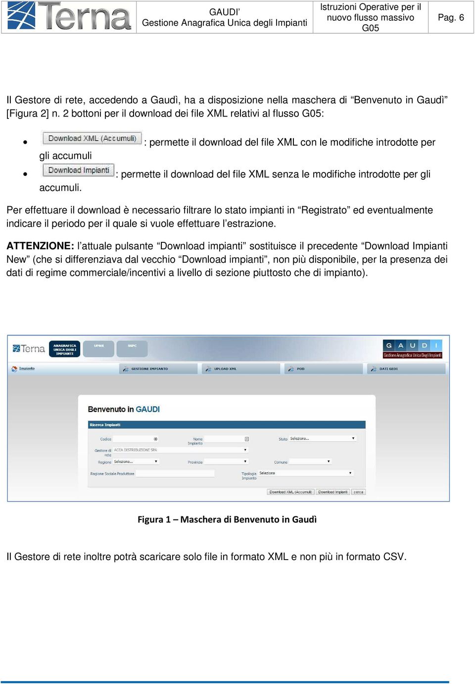 introdotte per gli accumuli. Per effettuare il download è necessario filtrare lo stato impianti in Registrato ed eventualmente indicare il periodo per il quale si vuole effettuare l estrazione.