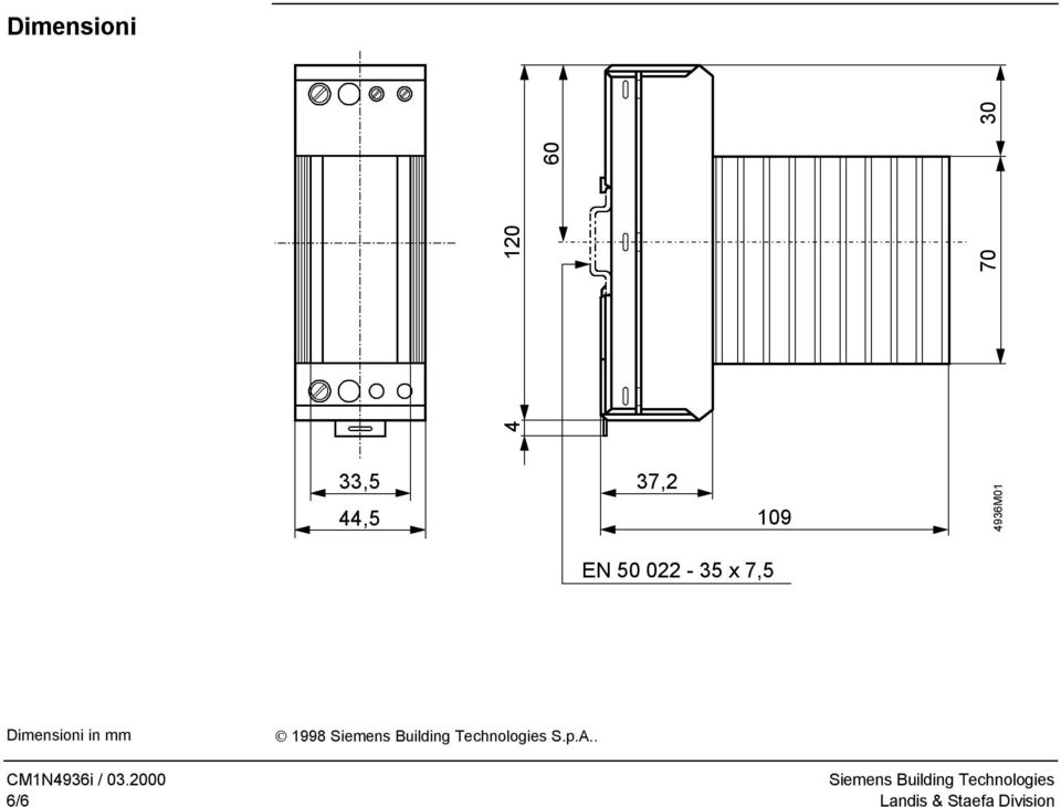 Siemens Building Technologies SpA CM1N4936i /