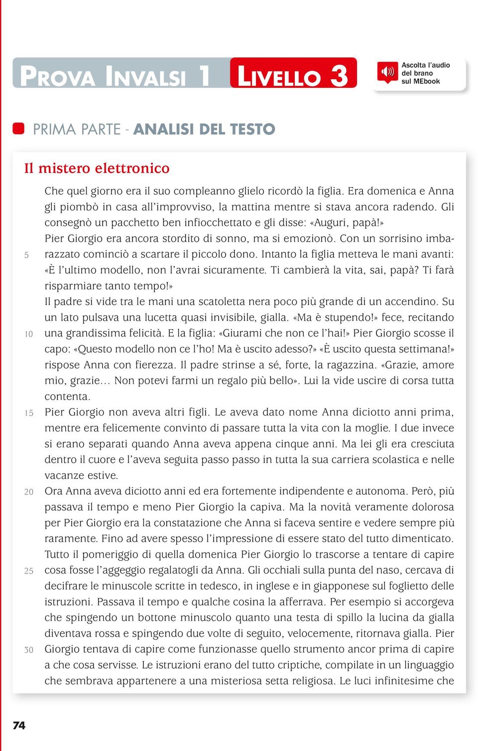 » Pier Giorgio era ancora stordito di sonno, ma si emozionò. Con un sorrisino imbarazzato cominciò a scartare il piccolo dono.