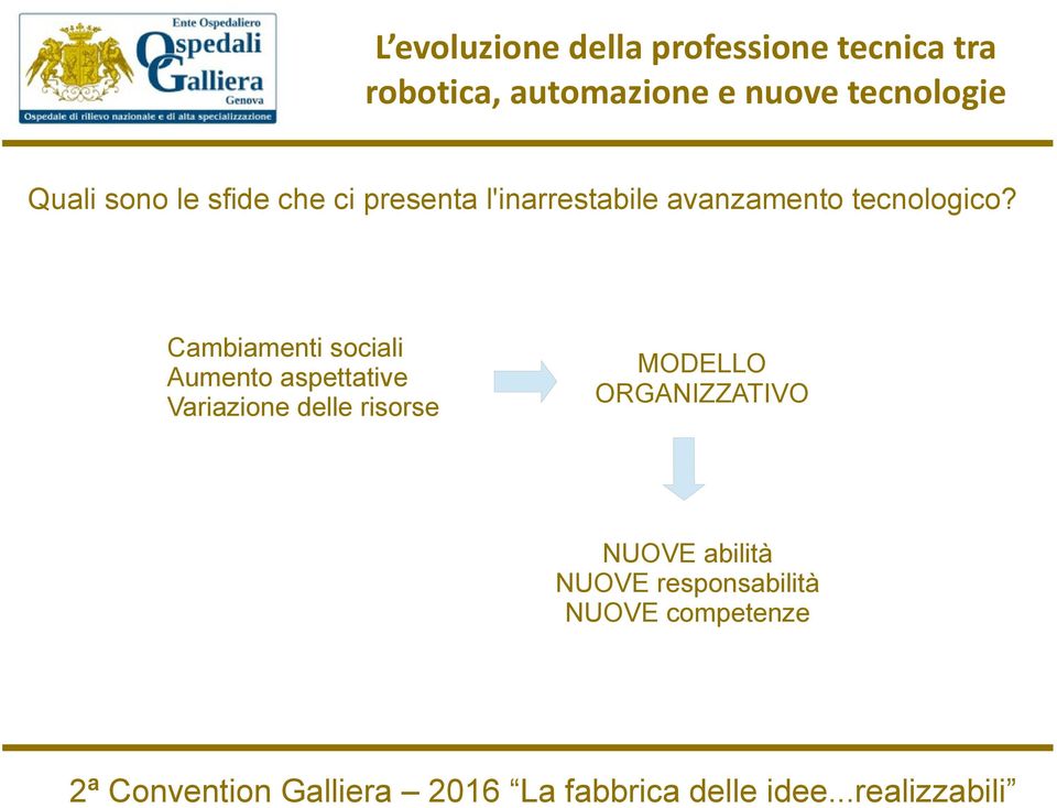 Cambiamenti sociali Aumento aspettative Variazione delle risorse