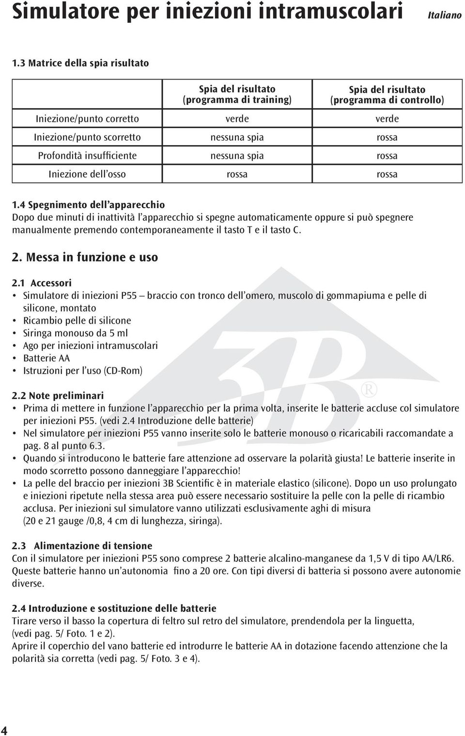 Profondità insufficiente nessuna spia rossa Iniezione dell osso rossa rossa 1.