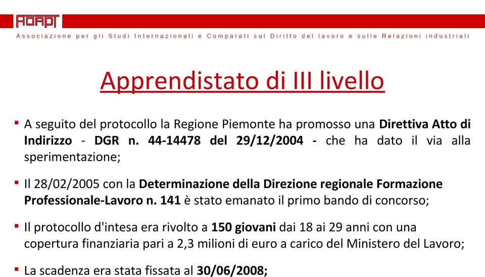 Formazione Professionale-Lavoro n.