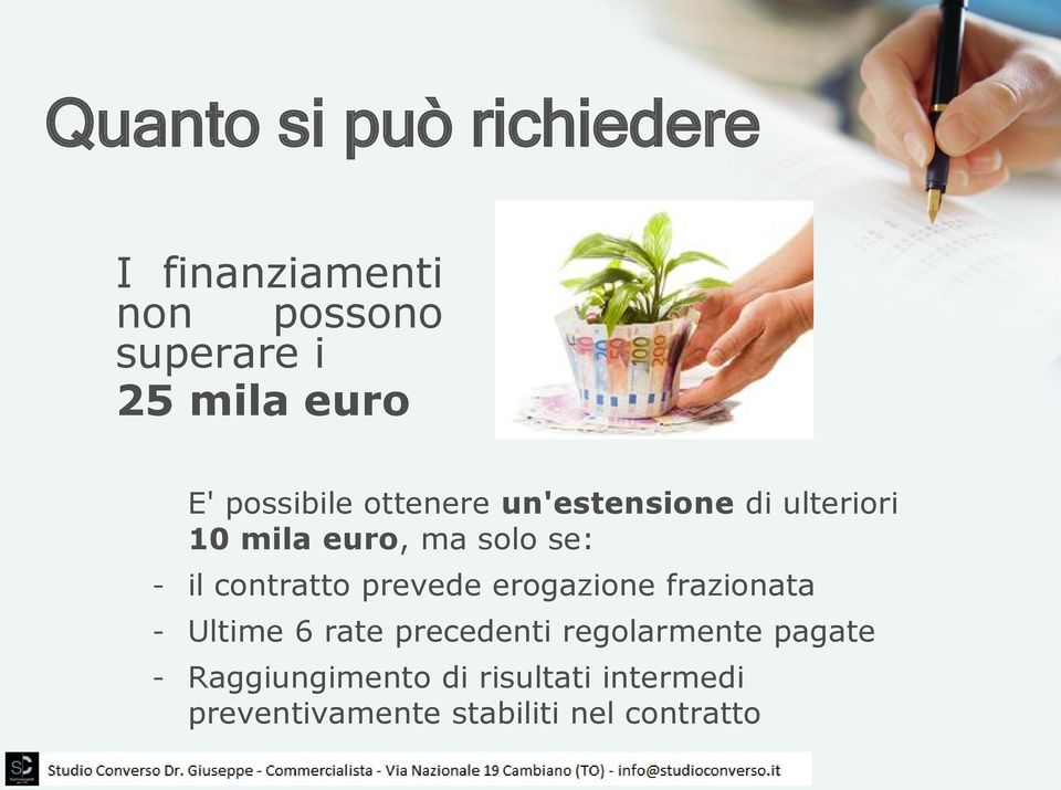 contratto prevede erogazione frazionata Ultime 6 rate precedenti regolarmente