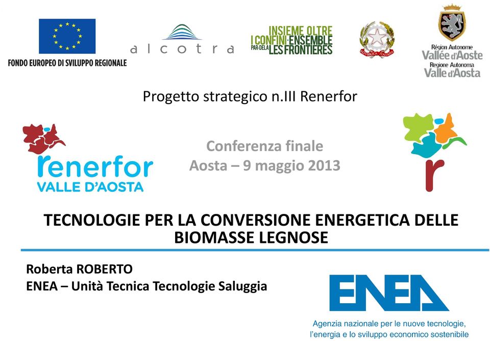2013 TECNOLOGIE PER LA CONVERSIONE ENERGETICA