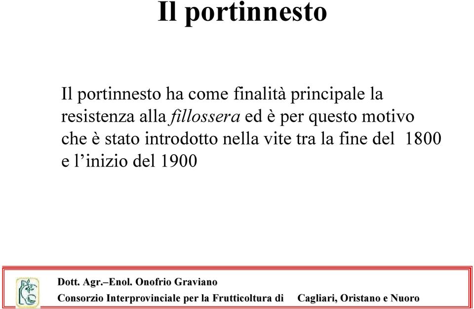 tra la fine del 1800 e l inizio del 1900 Dott. Agr. Enol.