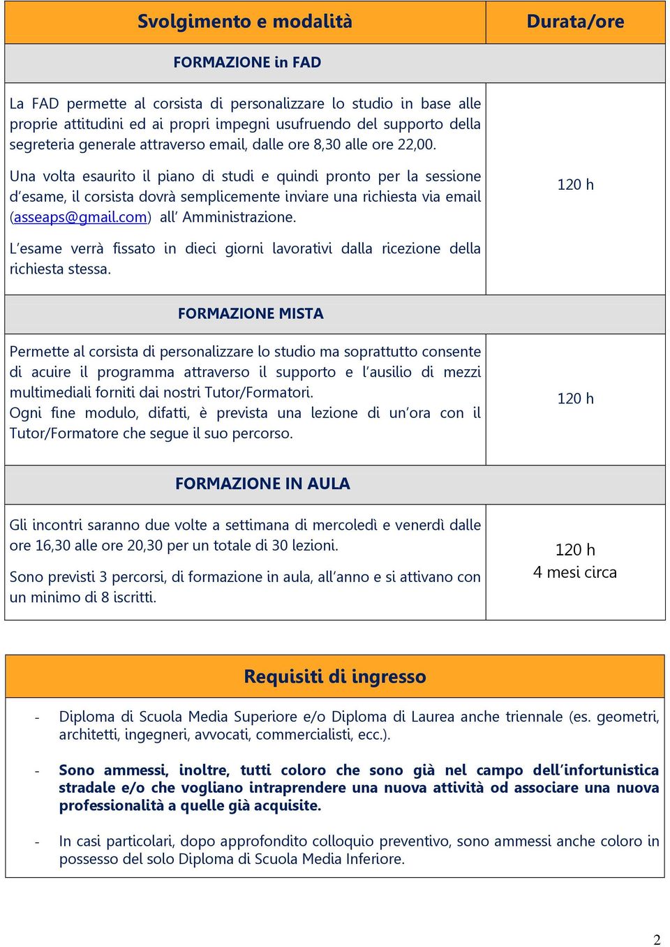 Una volta esaurito il piano di studi e quindi pronto per la sessione d esame, il corsista dovrà semplicemente inviare una richiesta via email (asseaps@gmail.com) all Amministrazione.