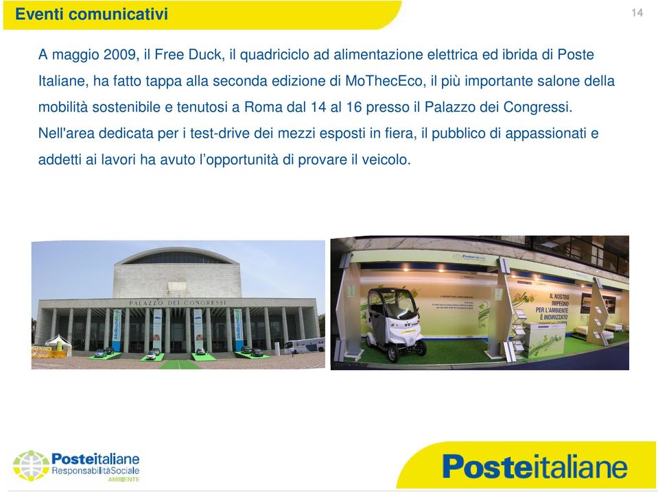 sostenibile e tenutosi a Roma dal 14 al 16 presso il Palazzo dei Congressi.