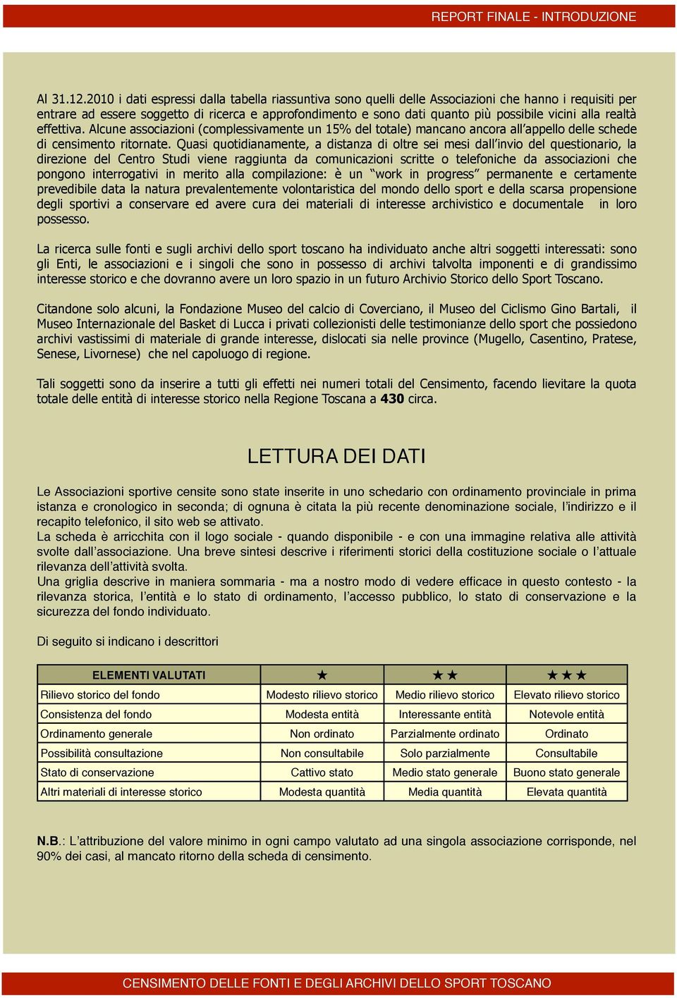 alla realtà effettiva. Alcune associazioni (complessivamente un 15% del totale) mancano ancora all appello delle schede di censimento ritornate.