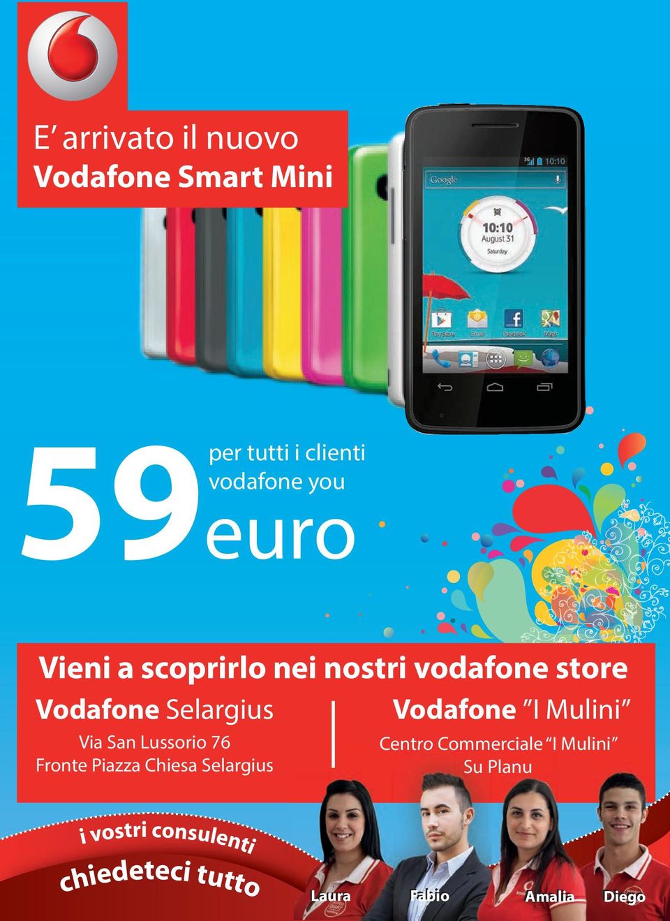 Vodafone I Mulini Via San Lussorio 76 Centro Commerciale I Mulini Fronte