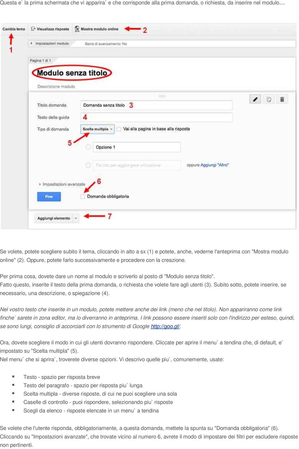 Oppure, potete farlo successivamente e procedere con la creazione. Per prima cosa, dovete dare un nome al modulo e scriverlo al posto di "Modulo senza titolo".