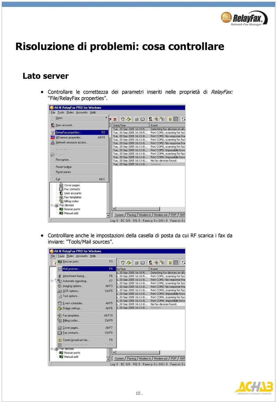 File/RelayFax properties.