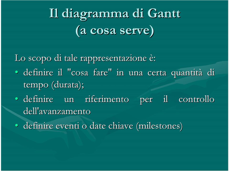 quantità di tempo (durata); definire un riferimento per il