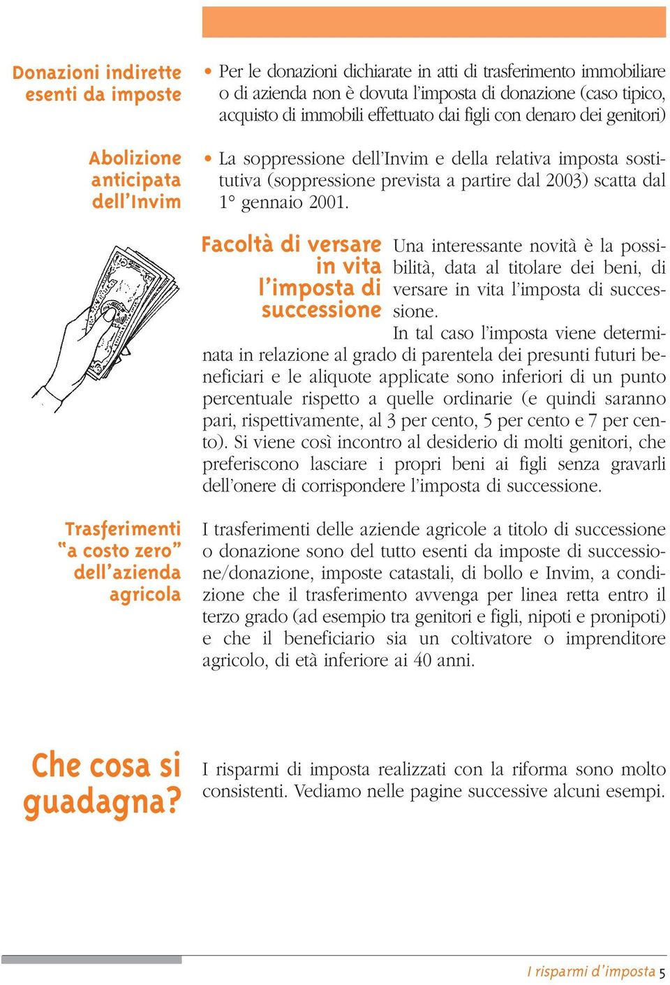 prevista a partire dal 2003) scatta dal 1 gennaio 2001.