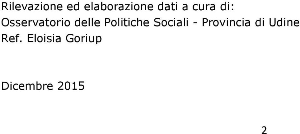 Politiche Sociali - Provincia di