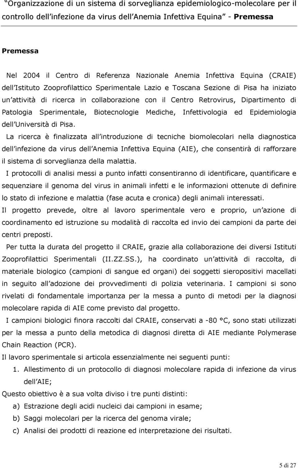Epidemiologia dell Università di Pisa.