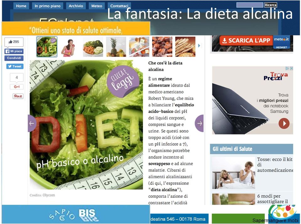 Alimenti e la Nutrizione Via