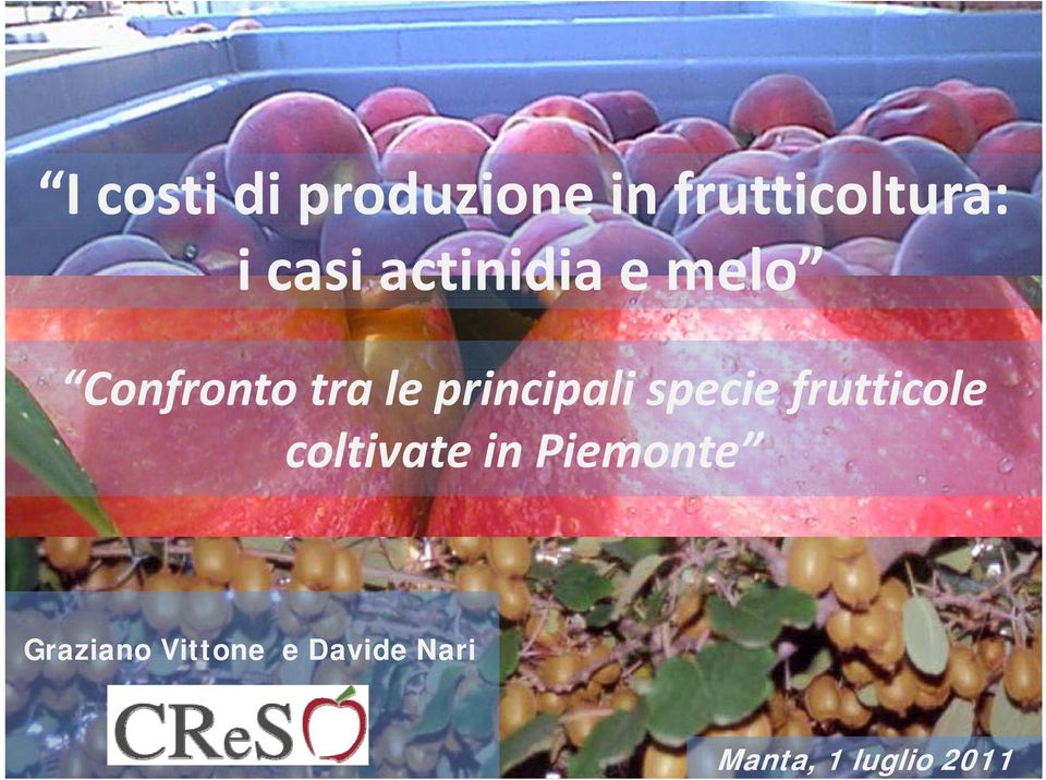 principali specie frutticole coltivate