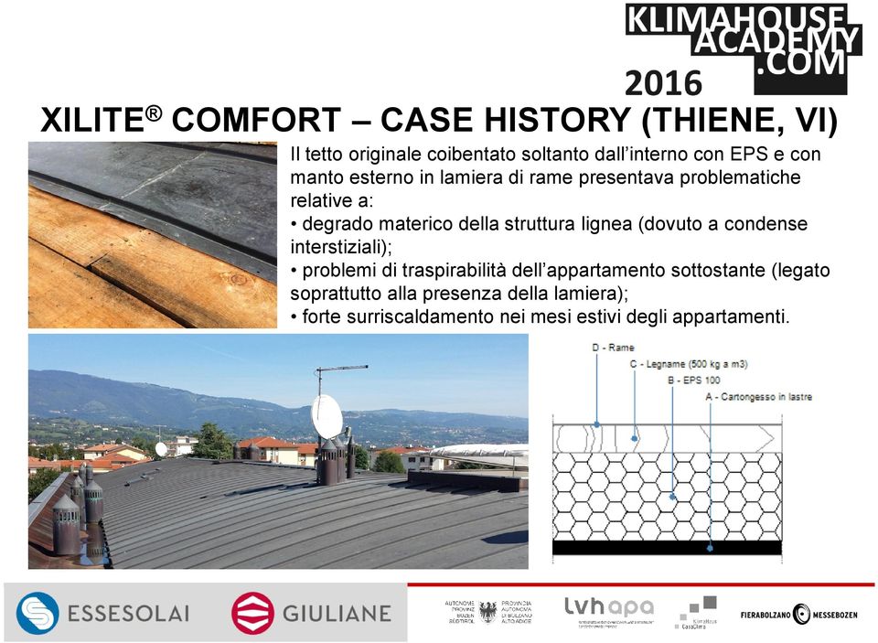 struttura lignea (dovuto a condense interstiziali); problemi di traspirabilità dell appartamento