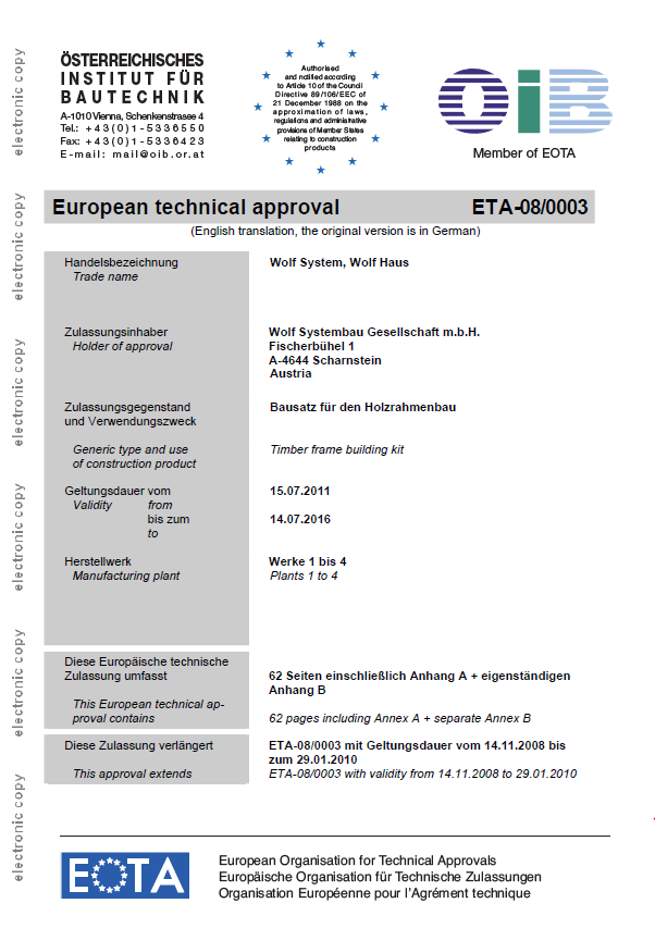 European technical approval Attestazione dell