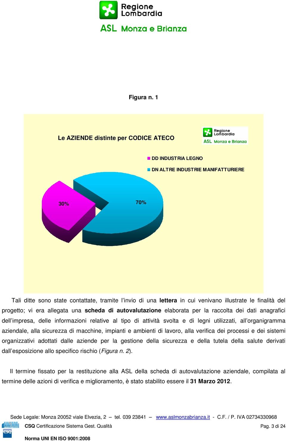 finalità del progetto; vi era allegata una scheda di autovalutazione elaborata per la raccolta dei dati anagrafici dell impresa, delle informazioni relative al tipo di attività svolta e di legni