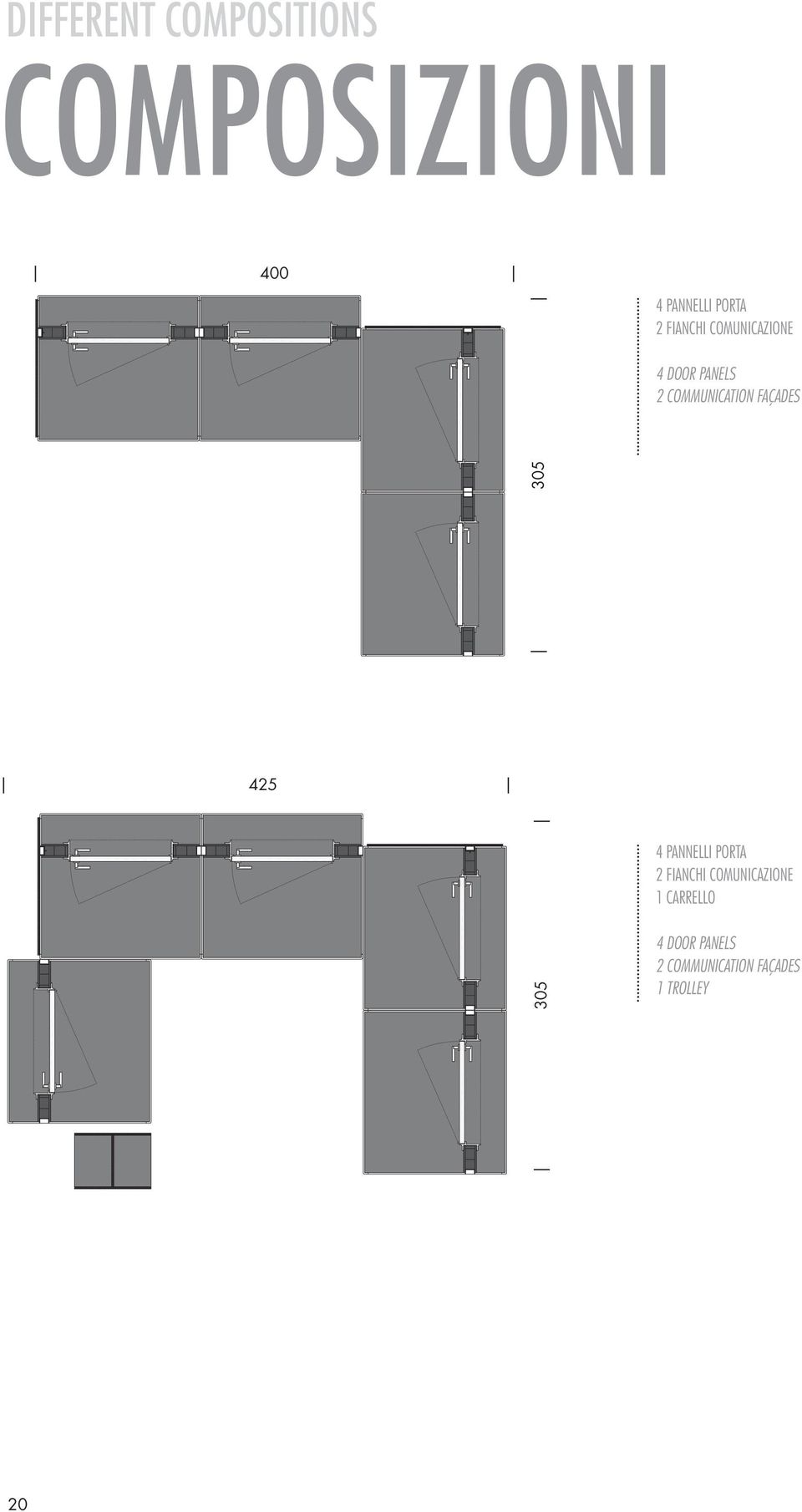 FAÇADES 305 425 4 PANNELLI PORTA 2 FIANCHI COMUNICAZIONE 1