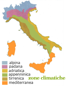 IL CLIMA L'influenza dei due sistemi montuosi (Alpi ed Appennini) e la presenza del mare, contribuiscono a determinare ben 6 zone climatiche.