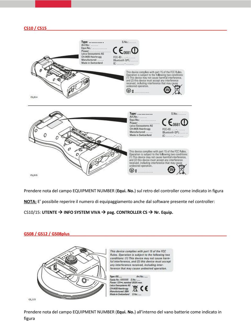 equipaggiamento anche dal software presente nel controller: CS10/15: UTENTE INFO SYSTEM VIVA pag.