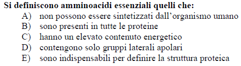 a) III e VI. b) I, IV e V. c) I e IV. d) I e II. e) I, IV e VI. Dalle prove di ammissione al corso di laurea in Medicina e Chirurgia 5. 6. 7. Quale delle seguenti affermazioni è corretta? A.