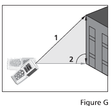 Misurazione del volume Per misurazioni del volume, prema il tasto dell Area/Volume, due volte fino a quando l indicatore appare nel display.