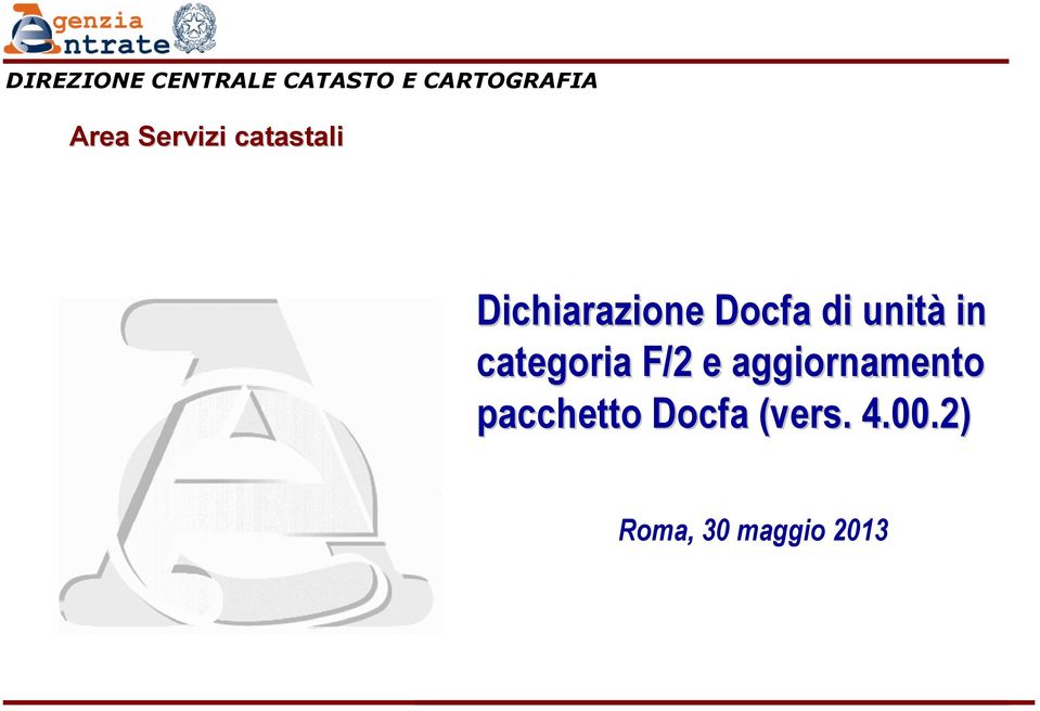 pacchetto Docfa (vers. 4.00.