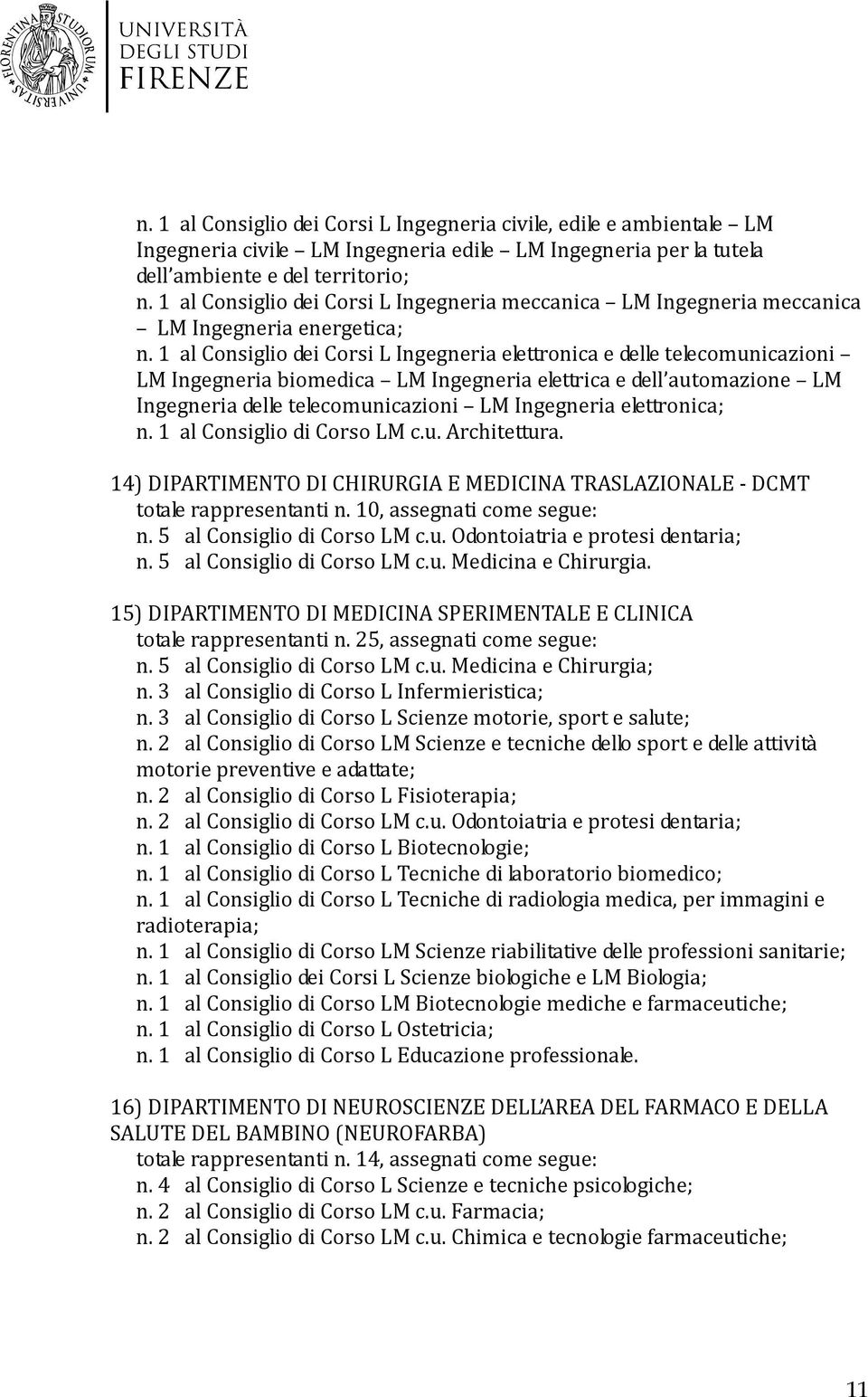 1 al Consiglio dei Corsi L Ingegneria elettronica e delle telecomunicazioni LM Ingegneria biomedica LM Ingegneria elettrica e dell automazione LM Ingegneria delle telecomunicazioni LM Ingegneria